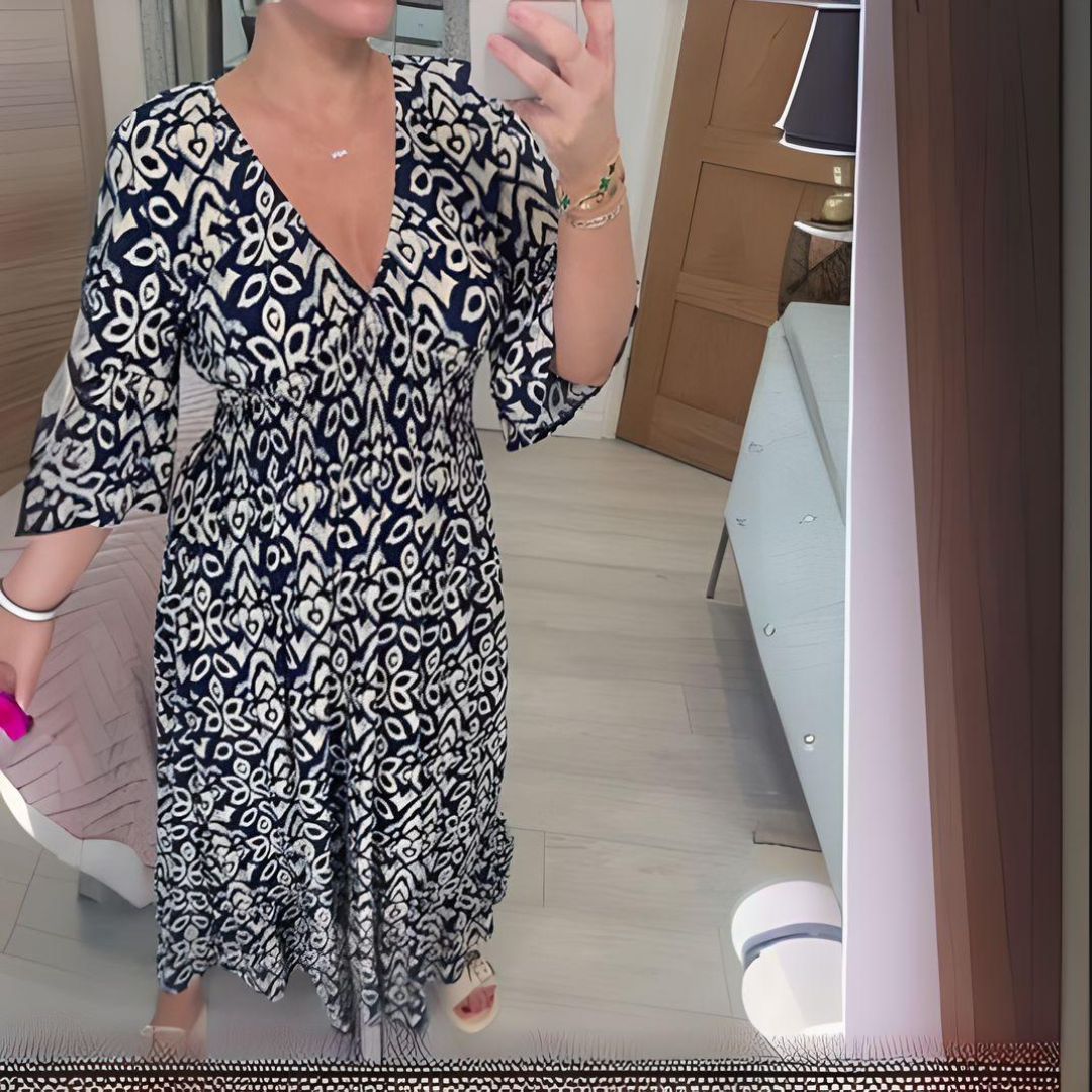 Katie™ | Boho Printed Dress
