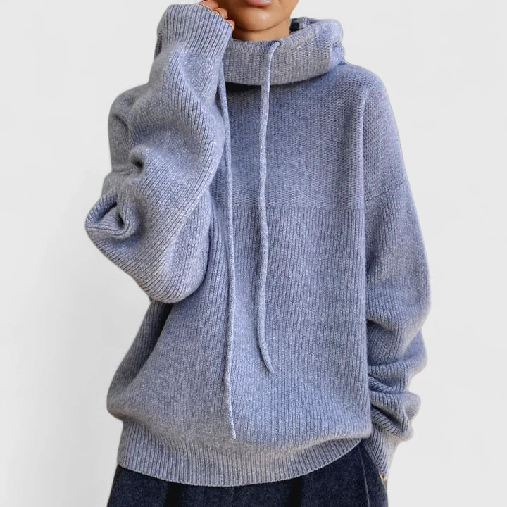 Aria™ | Relaxed Knit Turtleneck Hoodie