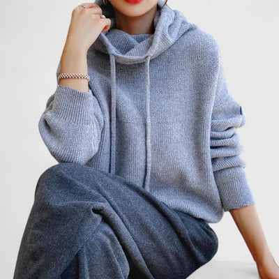 Aria™ | Relaxed Knit Turtleneck Hoodie
