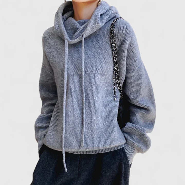 Aria™ | Relaxed Knit Turtleneck Hoodie