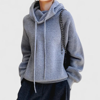 Aria™ | Relaxed Knit Turtleneck Hoodie