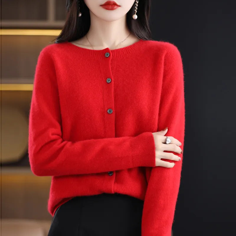 Mirelise™ | Classic Button Cashmere Cardigan