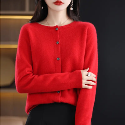 Mirelise™ | Classic Button Cashmere Cardigan