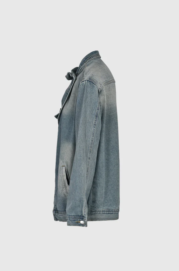 Emberly™ | Oversized Asymmetric Denim Jacket