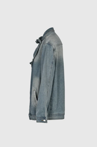 Emberly™ | Oversized Asymmetric Denim Jacket