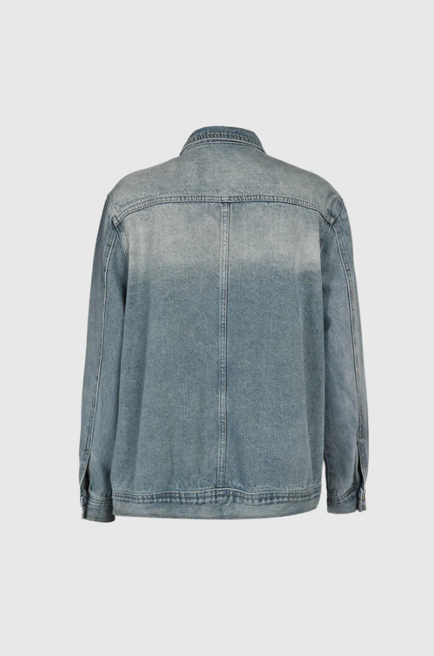 Emberly™ | Oversized Asymmetric Denim Jacket