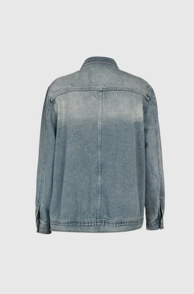 Emberly™ | Oversized Asymmetric Denim Jacket