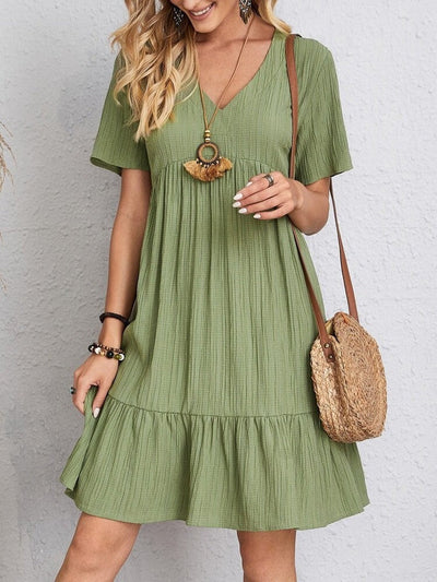 Bérina™ | Breezy V-Neck Ruffle Dress