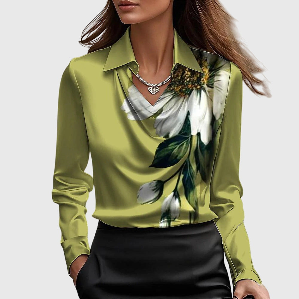 Isélis™ | Women’s Elegant Floral Print Blouse