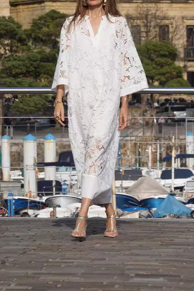 Colette™ | Modern Flowing Refined Lace Dress