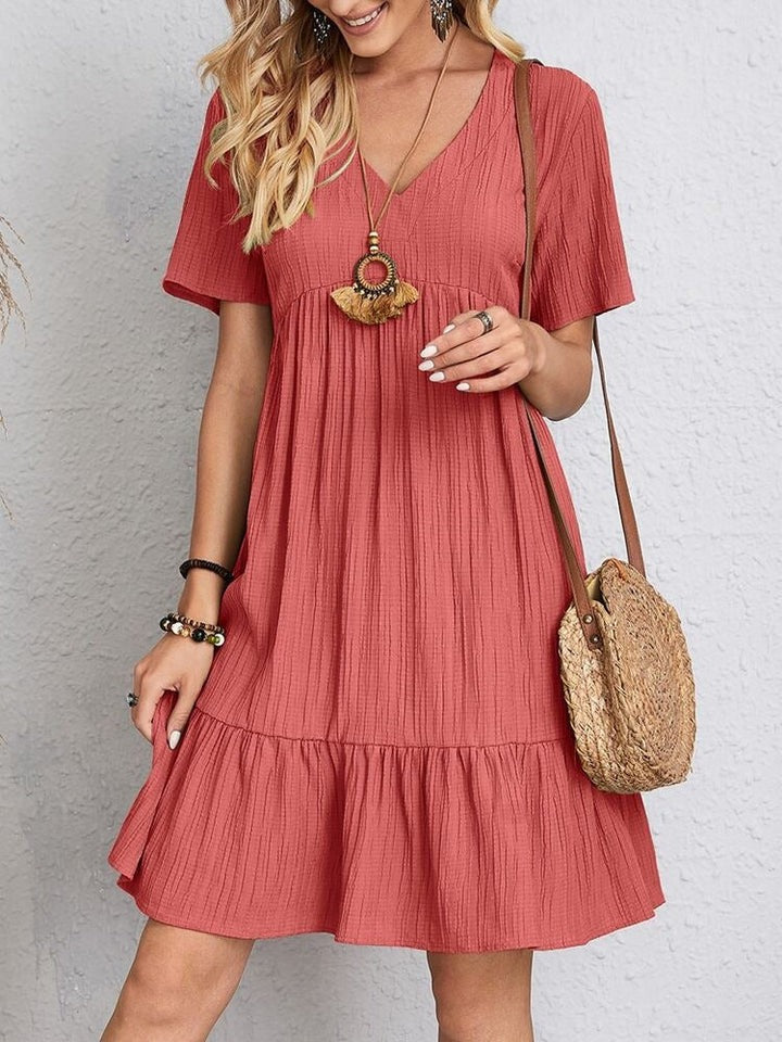 Bérina™ | Breezy V-Neck Ruffle Dress