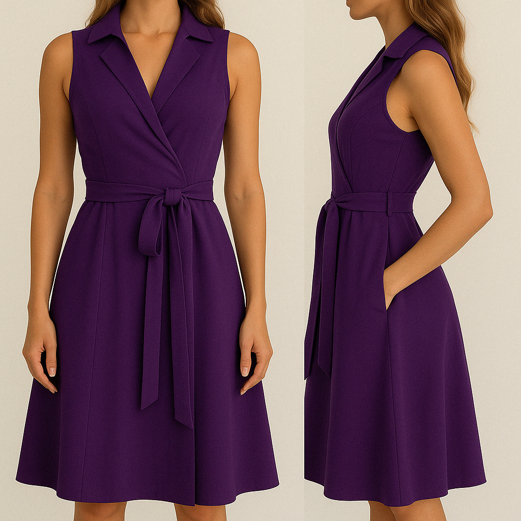 Orla™ | Sleeveless Wrap Midi Dress