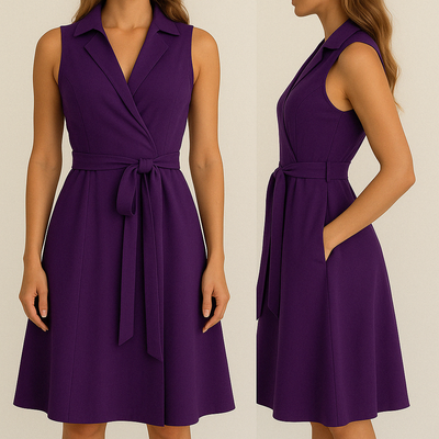 Orla™ | Sleeveless Wrap Midi Dress