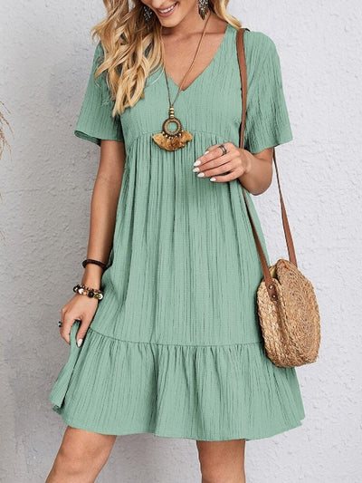Bérina™ | Breezy V-Neck Ruffle Dress
