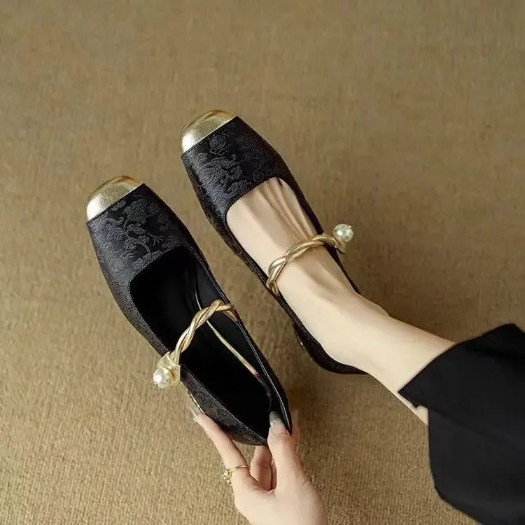 Émeraude™ | Vintage Green Mary Jane Flats