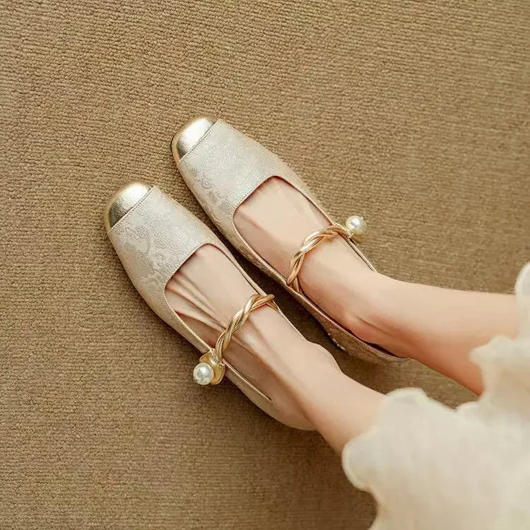 Émeraude™ | Vintage Green Mary Jane Flats