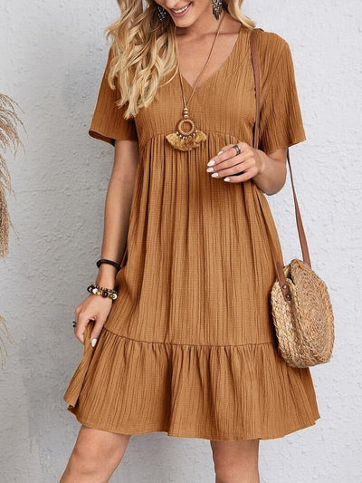 Bérina™ | Breezy V-Neck Ruffle Dress