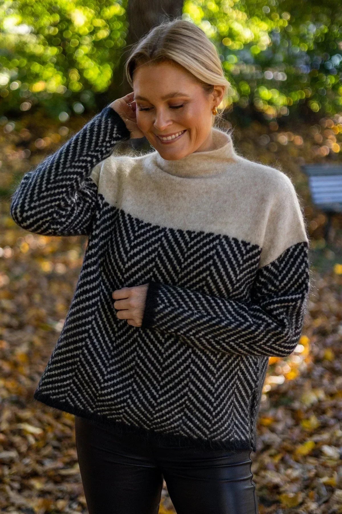Clara™ | Luxe Herringbone Knit Sweater