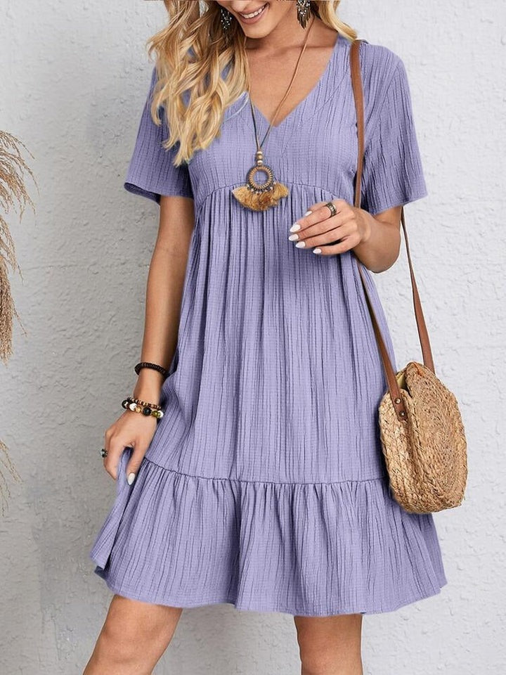 Bérina™ | Breezy V-Neck Ruffle Dress