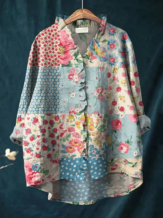 Harper™ | Stylish Floral Button-Down Shirt