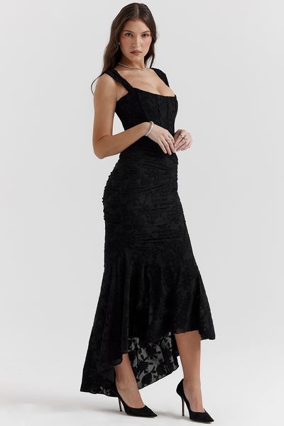Dalira™ | Sculpted Elegance Maxi Dress