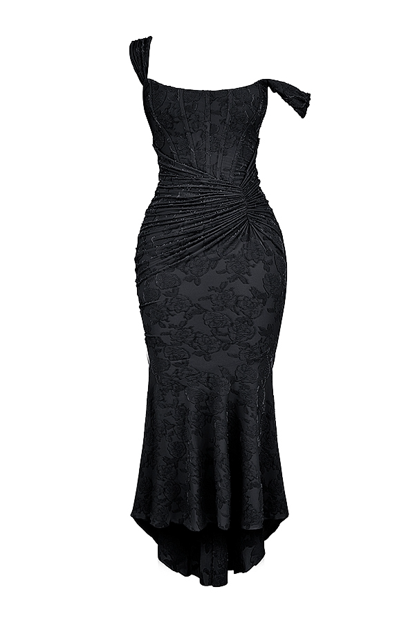 Dalira™ | Sculpted Elegance Maxi Dress