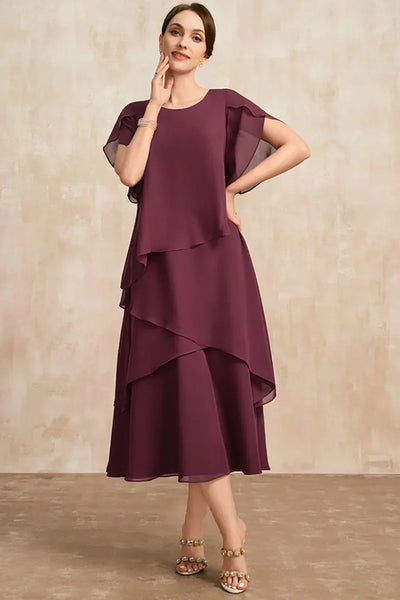 Gisélia™ | Layered Chiffon Midi Dress