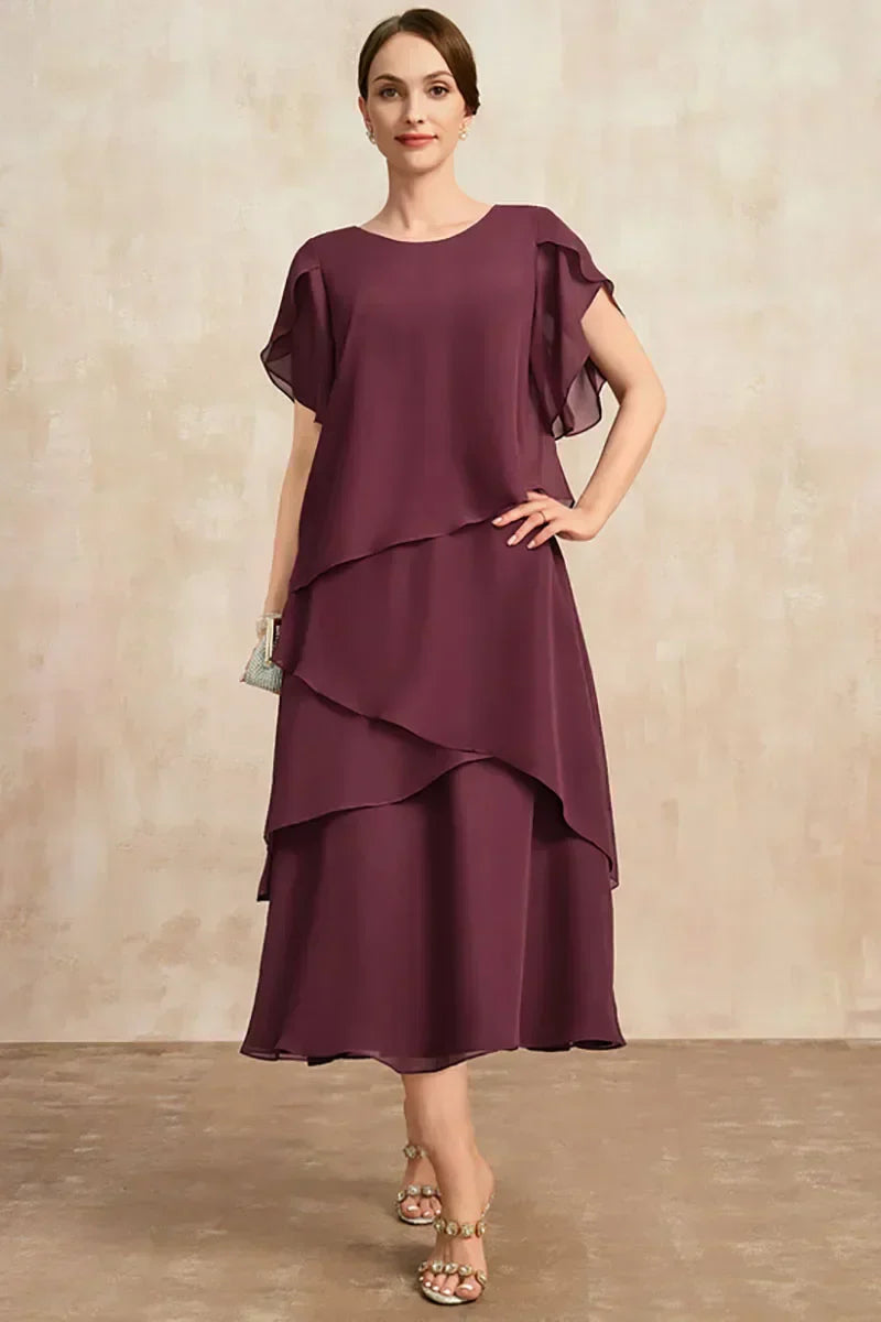Gisélia™ | Layered Chiffon Midi Dress
