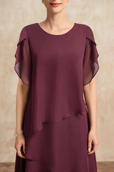 Gisélia™ | Layered Chiffon Midi Dress