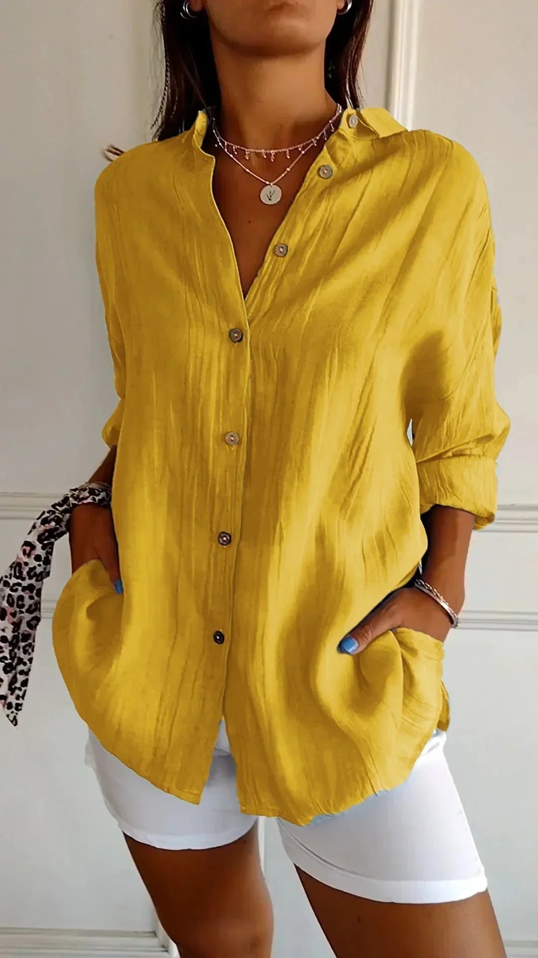 Evelyn™ | High quality cotton blouse