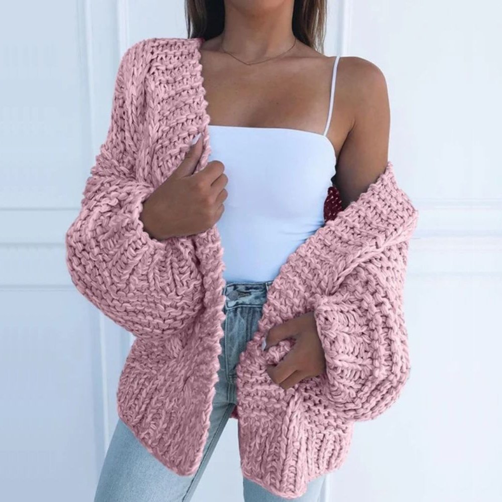Kaye™ | Chunky Knit Open-Front Cardigan