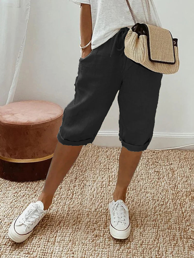 Aubrey™ |  Light Cotton Linen Shorts