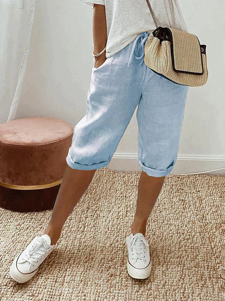 Aubrey™ |  Light Cotton Linen Shorts