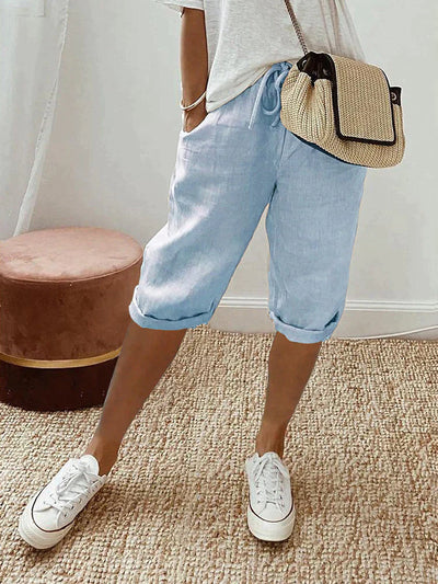 Aubrey™ |  Light Cotton Linen Shorts