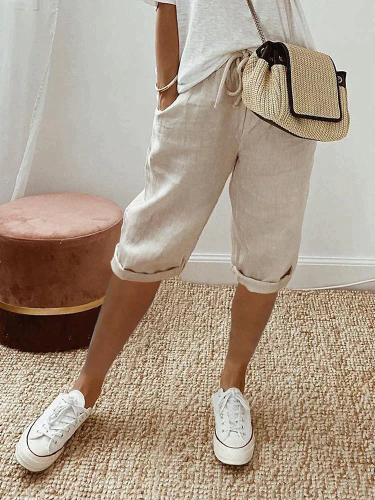 Aubrey™ |  Light Cotton Linen Shorts