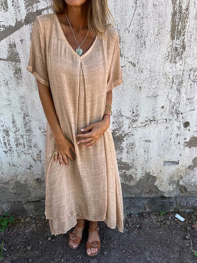 Hyselle™ | Flowy Boho V-Neck Dress