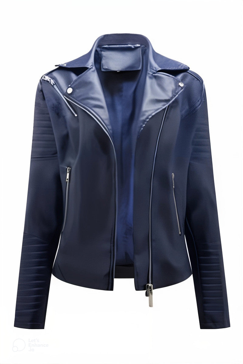 Lyséa™ | Bold Faux Leather Moto Jacket