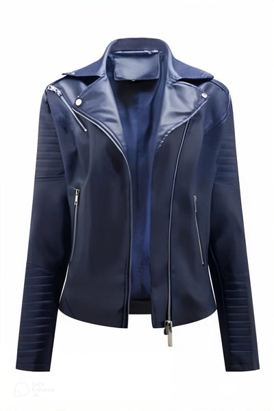 Lyséa™ | Bold Faux Leather Moto Jacket