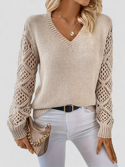 Rosa™ | Knitted V-Neck Sweater