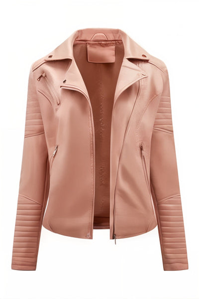 Lyséa™ | Bold Faux Leather Moto Jacket