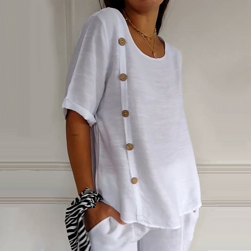 Noella™ | Casual Buttoned Top