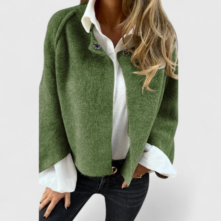Esmira™ | Cropped Wool-Blend Jacket