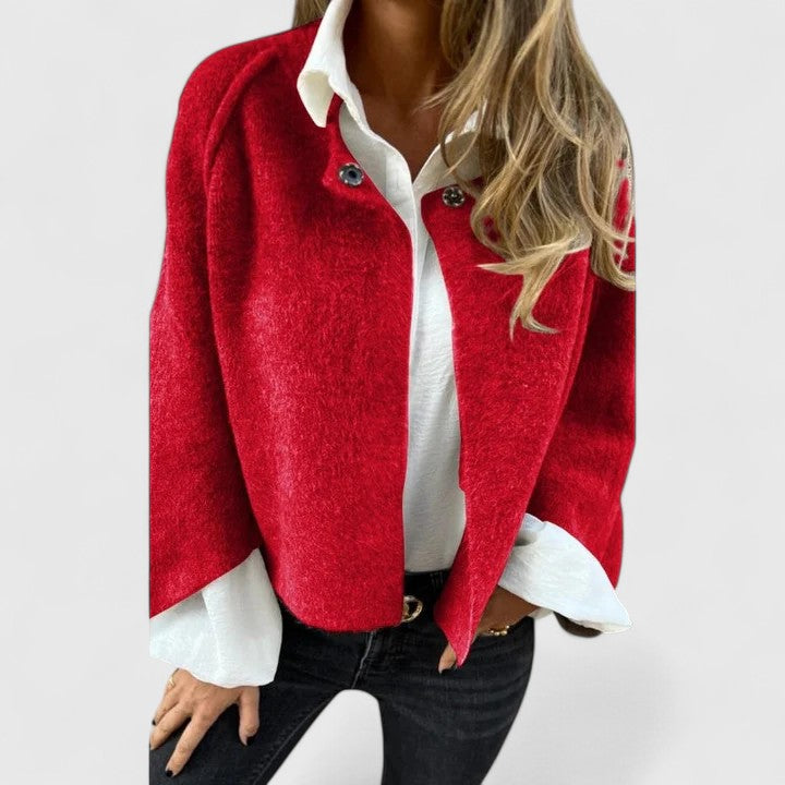 Esmira™ | Cropped Wool-Blend Jacket
