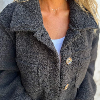 Soleil™ | Cozy Teddy Button-Up Jacket