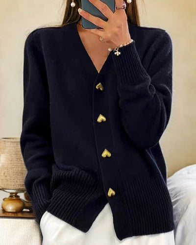 Irelia™ | Heart-Button Cardigan