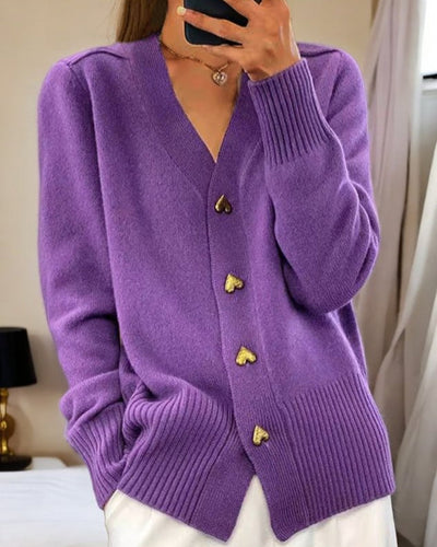 Irelia™ | Heart-Button Cardigan