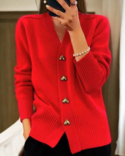 Irelia™ | Heart-Button Cardigan
