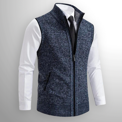 Noélien™ | Classic Knitted Zipper Vest