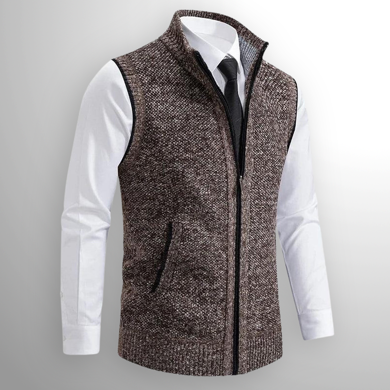 Noélien™ | Classic Knitted Zipper Vest