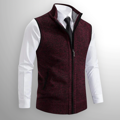Noélien™ | Classic Knitted Zipper Vest